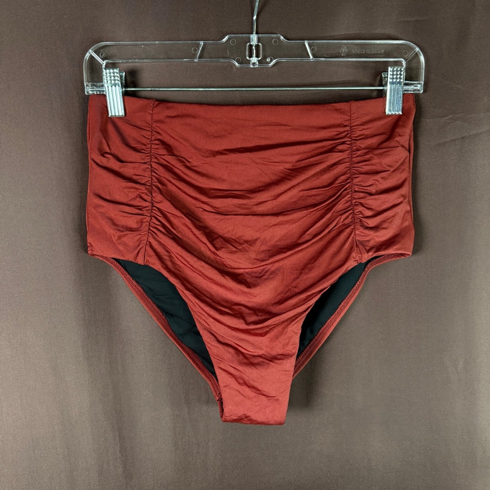 Lands End Women's 8 High Waist Tummy‎ Control Bikini Bottom Swim Ruched